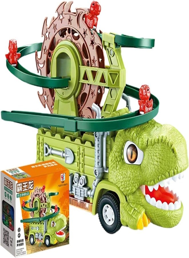 SKYBUCKET Dinosaur tracklaysetlectric Climbing Truck toyith Slide, Lights Music - Image 1